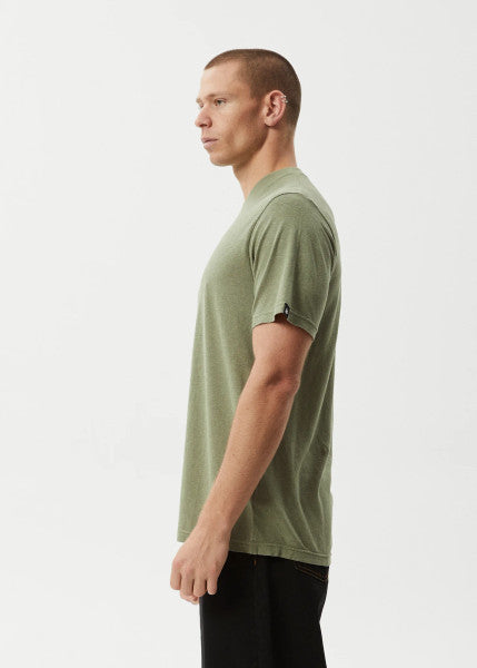 Afends Classic Hemp Retro Fit Tee - Oil Green