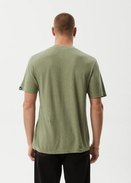 Afends Classic Hemp Retro Fit Tee - Oil Green