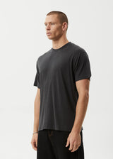 Afends Foundation Hemp Boxy Fit Tee - Stone Black