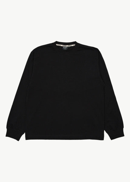 Afends Genesis Recycled Boxy Long Sleeve Tee - Black
