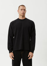 Afends Genesis Recycled Boxy Long Sleeve Tee - Black