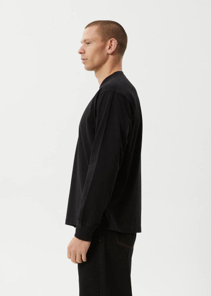 Afends Genesis Recycled Boxy Long Sleeve Tee - Black