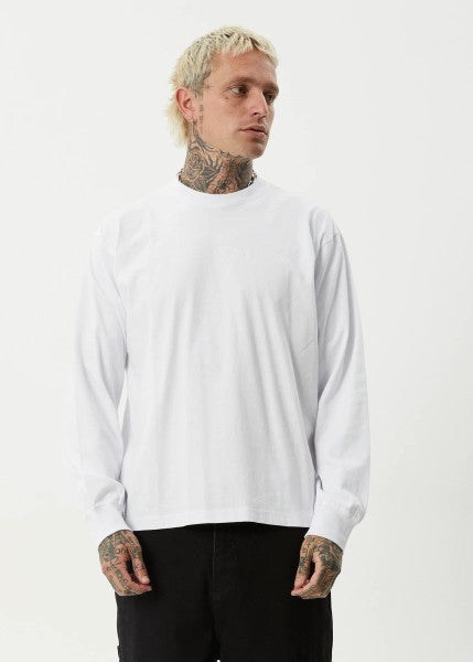 Afends Genesis Boxy Long Sleeve Tee - White