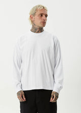 Afends Genesis Boxy Long Sleeve Tee - White