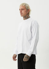 Afends Genesis Boxy Long Sleeve Tee - White