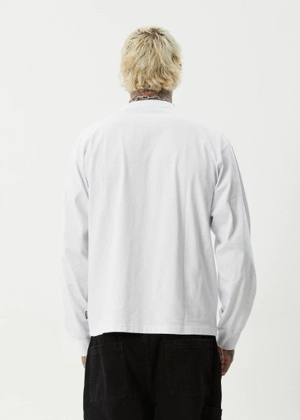 Afends Genesis Boxy Long Sleeve Tee - White