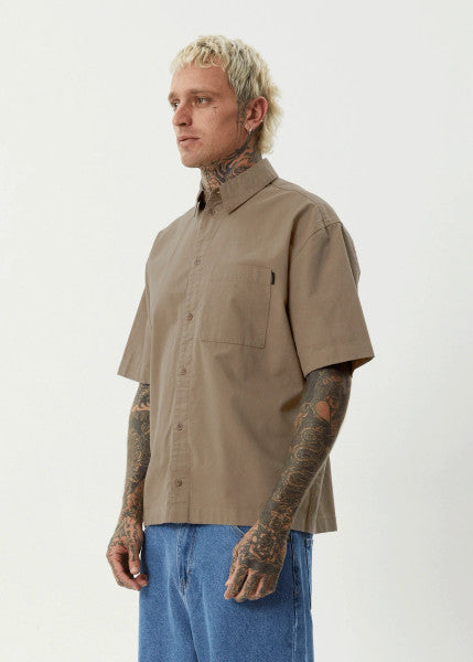 Afends Everyday Hemp Short Sleeve Shirt - Fossil