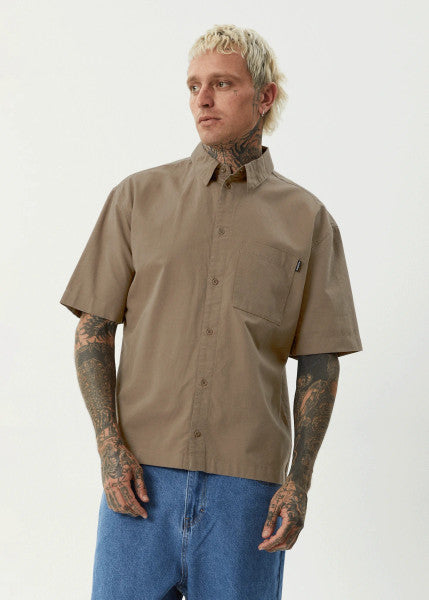 Afends Everyday Hemp Short Sleeve Shirt - Fossil