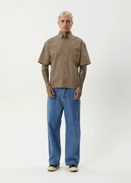 Afends Everyday Hemp Short Sleeve Shirt - Fossil