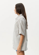 Afends Drew Seersucker Short Sleeve Shirt - Taupe Check