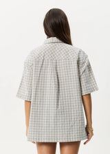 Afends Drew Seersucker Short Sleeve Shirt - Taupe Check