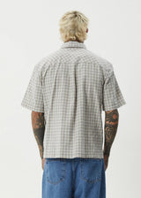 Afends Drew Seersucker Short Sleeve Shirt - Taupe Check