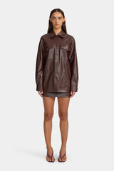 Ownley Marshall PU Shacket - Cherry Cola
