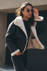 Rolla’s Reversible Faux Sherling Jacket - Black