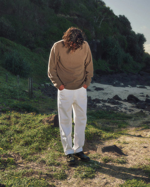 McTavish Reverse Seam Knit - Dark Tan