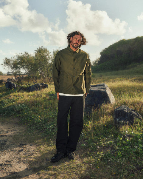 McTavish Moleskin Worker Jacket - Dark Green