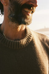 McTavish Reverse Seam Knit - Dark Tan