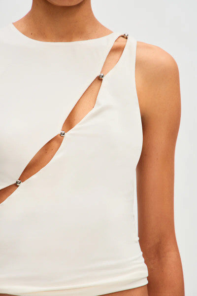 Misha Josie Cupro Top - Ivory