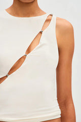 Misha Josie Cupro Top - Ivory