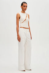 Misha Josie Cupro Top - Ivory