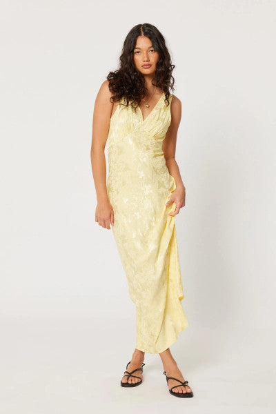 Rolla’s Eliza Midi Dress - Jacquard Limoncello
