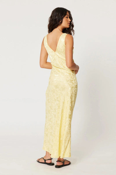 Rolla’s Eliza Midi Dress - Jacquard Limoncello