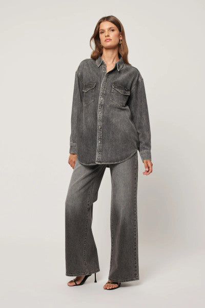 Rolla’s Classic Denim Shirt - Black Stone