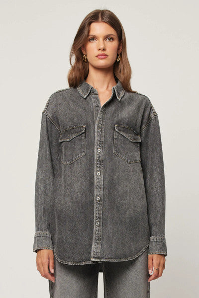 Rolla’s Classic Denim Shirt - Black Stone