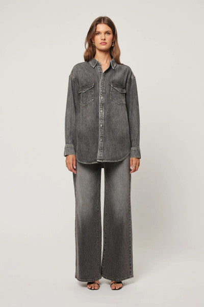 Rolla’s Classic Denim Shirt - Black Stone