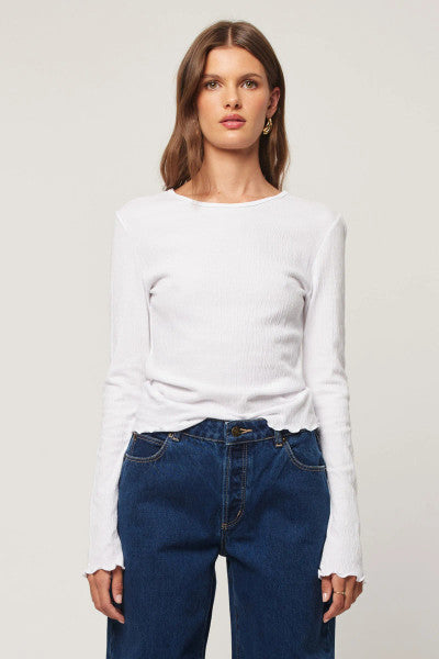 Rolla’s Crinkle Longsleeve - White