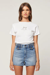 Rollas Classic Tee Pretty Bow - Cloud