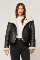 Rolla’s Reversible Faux Sherling Jacket - Black