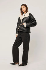Rolla’s Reversible Faux Sherling Jacket - Black