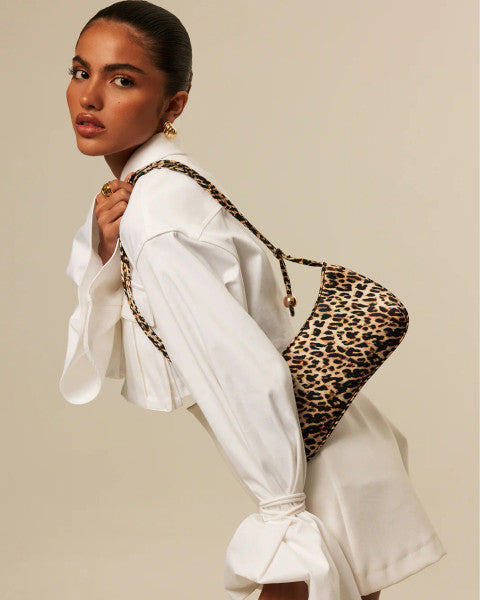 Billini Rosabelle Shoulder Bag - Leopard Satin