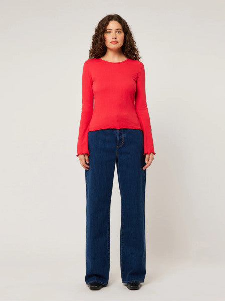 Rolla’s Crinkle Longsleeve - Crimson