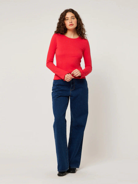 Rolla’s Crinkle Longsleeve - Crimson