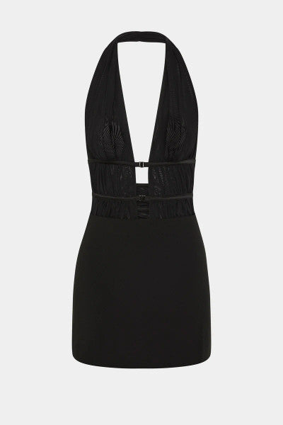 Misha The Celine Twill Mini Dress - Black
