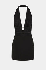 Misha The Celine Twill Mini Dress - Black