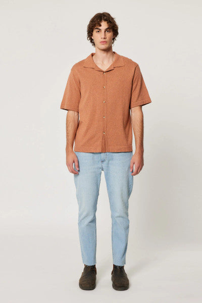 Rolla’s Bowler Knit Classic Shirt - Terracotta