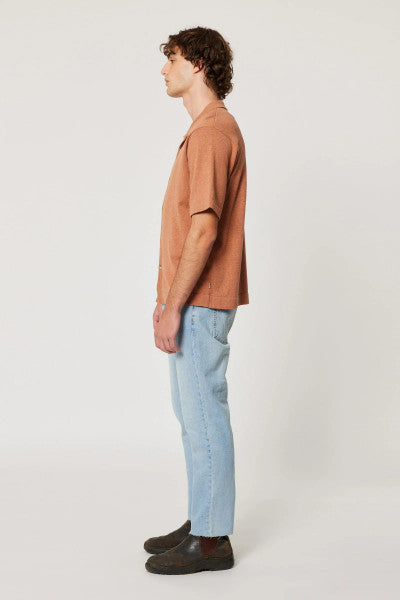 Rolla’s Bowler Knit Classic Shirt - Terracotta