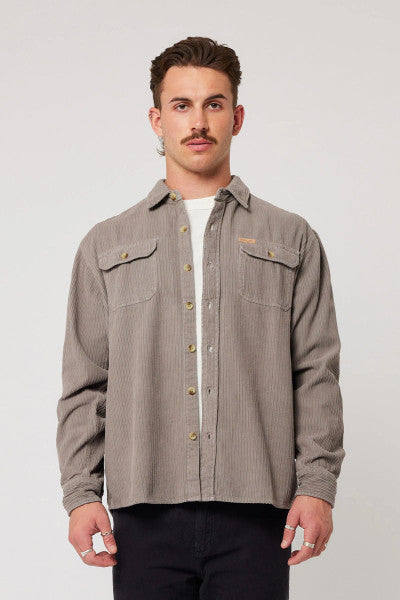 Rolla’s Trailer Chunky Cord Shirt - Grey