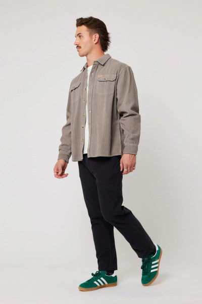 Rolla’s Trailer Chunky Cord Shirt - Grey