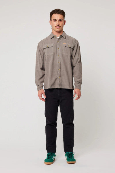 Rolla’s Trailer Chunky Cord Shirt - Grey