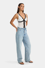 Ownley Sally Ruffle Cami - Polka