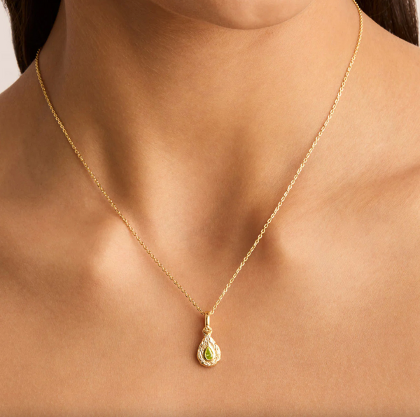 By Charlotte With Love Birthstone Annex Link Pendant - Gold Vermeil