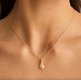 By Charlotte With Love Birthstone Annex Link Pendant - Gold Vermeil