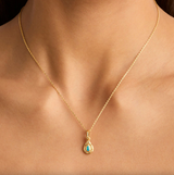 By Charlotte With Love Birthstone Annex Link Pendant - Gold Vermeil