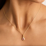 By Charlotte With Love Birthstone Annex Link Pendant - Gold Vermeil