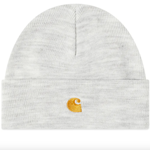 Carhartt WIP Chase Beanie - Ash Heather/Gold
