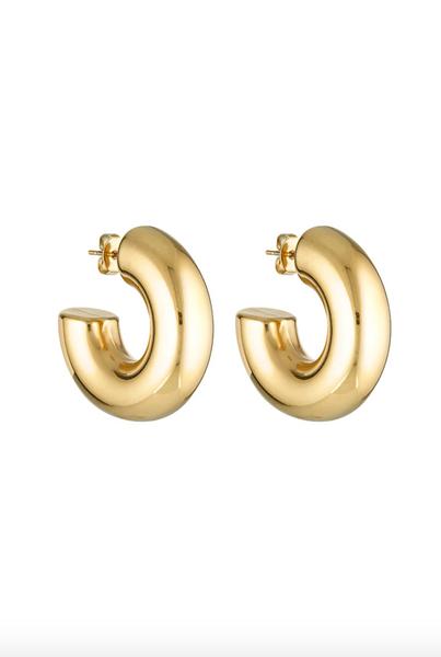 Porter Chubby Hoops - Gold Vermil